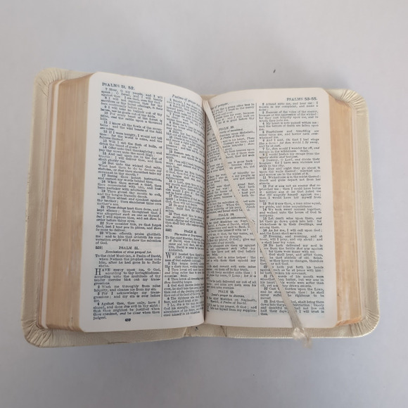 Holy Bible Holman Edition Old & New Testaments White Gold Gilt Edges 1950s - Picture 12 of 12